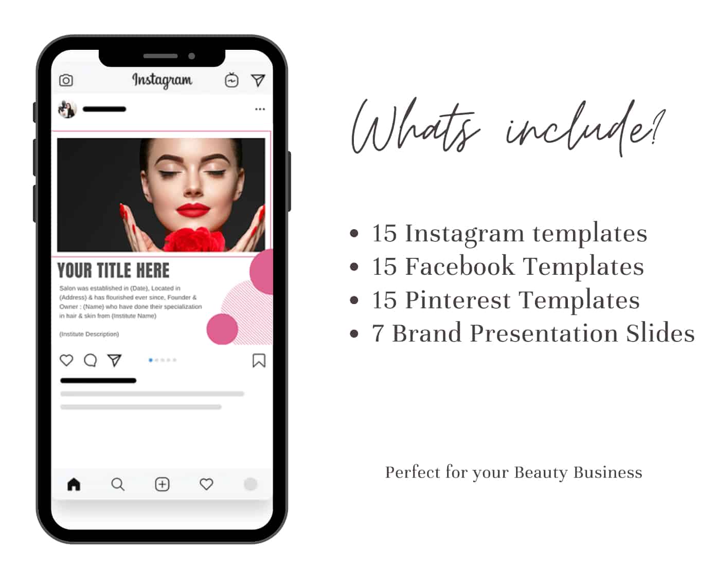 Beauty Salon Social Media Bundle Template | Atelier Lemontrend