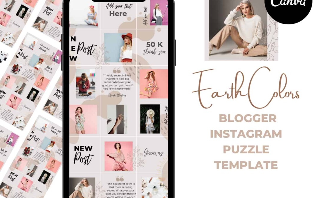 Earth Colors Instagram Puzzle Template